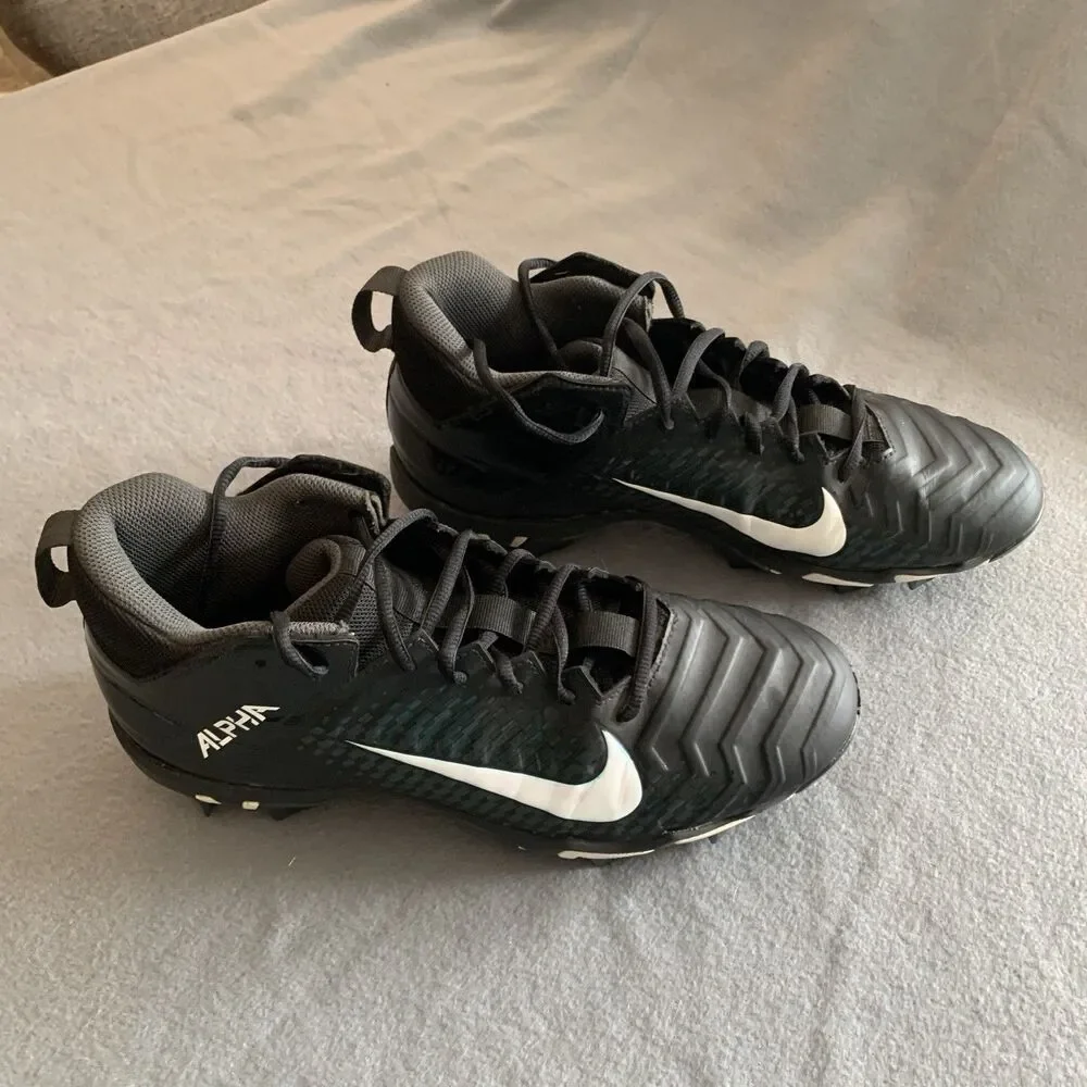 Nike Alpha Baseball Cleats Black Size US 9 W UK 8 EUR 42.5 Good Practice Cleats